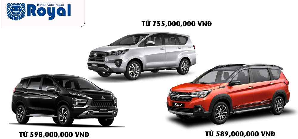 SO SÁNH SUZUKI XL7, MITSUBISHI XPANDER HAY TOYOTA INNOVA