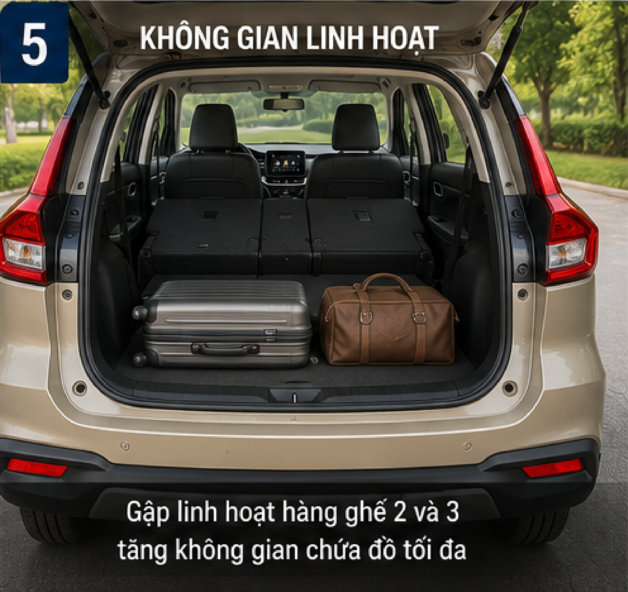 không gian rộng rãi của suzuki xl7 hybrid 2026